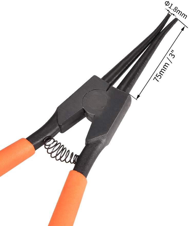 Прямогубцы для разжатия стопорных колец, FORCI, UAKOL13DSA, 33 sm
