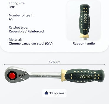 Трещотка, FORCI, UATRI8P, 1/4 дюйм, 45 зубов, стальная