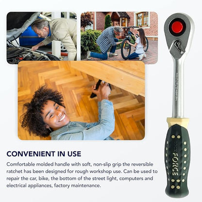 Трещотка, FORCI, UATRI10P, 3/8 düym