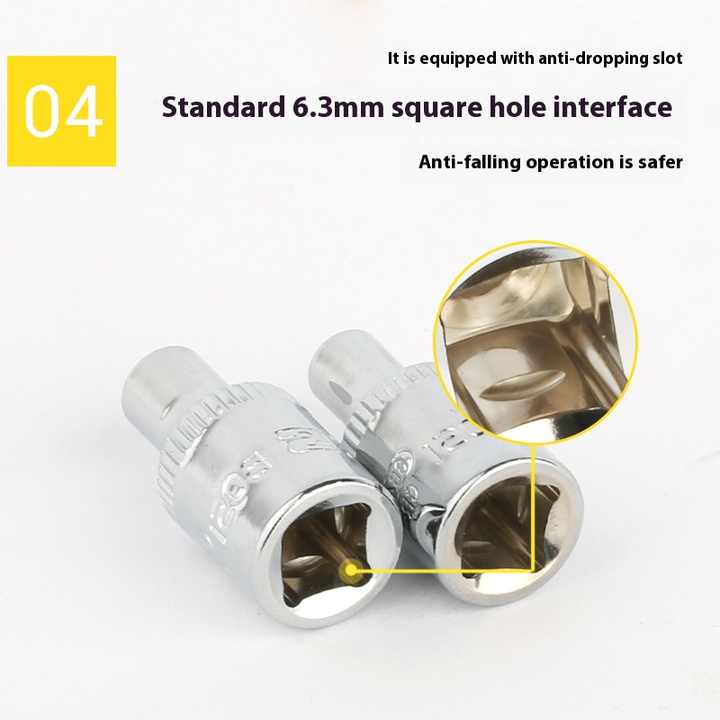 Головка, FORCI, UAQ8Q10, короткая, 6-гранная, 1/4 дюйм, 10 mm