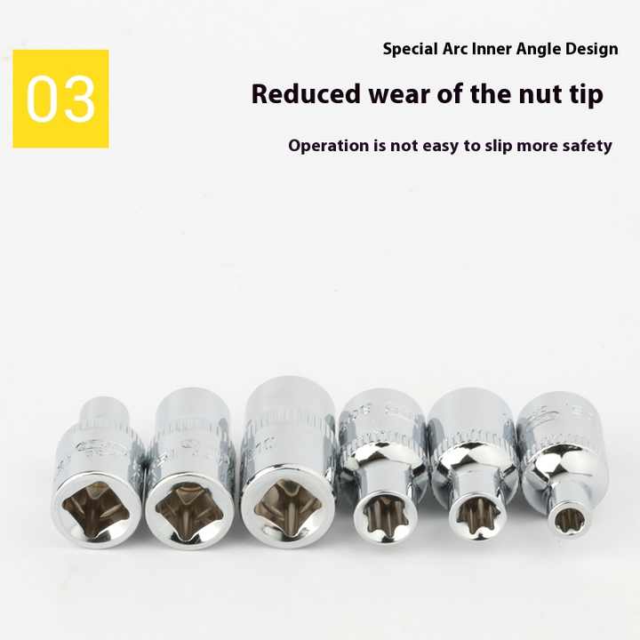 Головка, FORCI, UAQ8QE10, короткая, Torx, 1/4 дюйм, E10