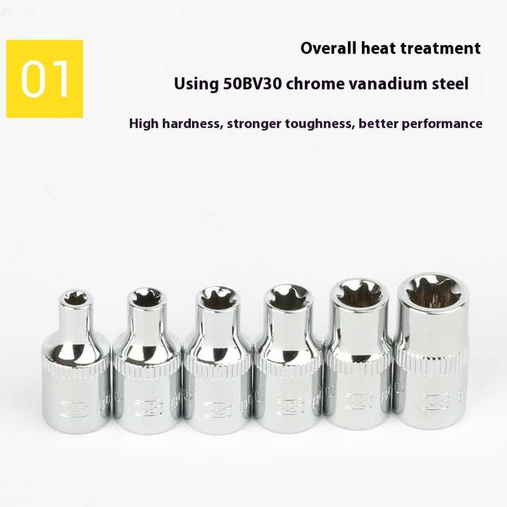 Головка, FORCI, UAQ8QE10, короткая, Torx, 1/4 дюйм, E10
