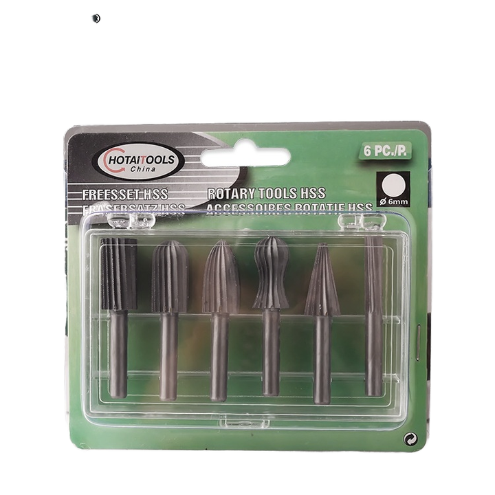 Oyma Başlıqlar Dəsti, Tungsten, Frezer üçün, Karbidli, 6 parça
