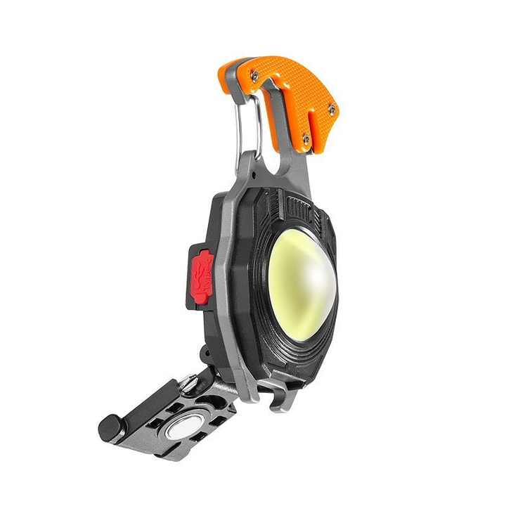 Фонарь-брелок, FORCI, UAFANBB, COB LED, USB Type-C, перезаряжаемый, с открывалкой, отверткой, зажигалкой и свистком