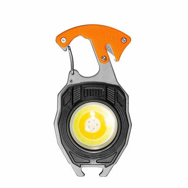 Фонарь-брелок, FORCI, UAFANBB, COB LED, USB Type-C, перезаряжаемый, с открывалкой, отверткой, зажигалкой и свистком