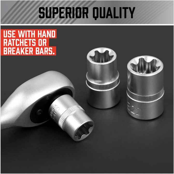Головка, FORCI, UAQ15QE24, короткая, Torx, 1/2 дюйм, E24