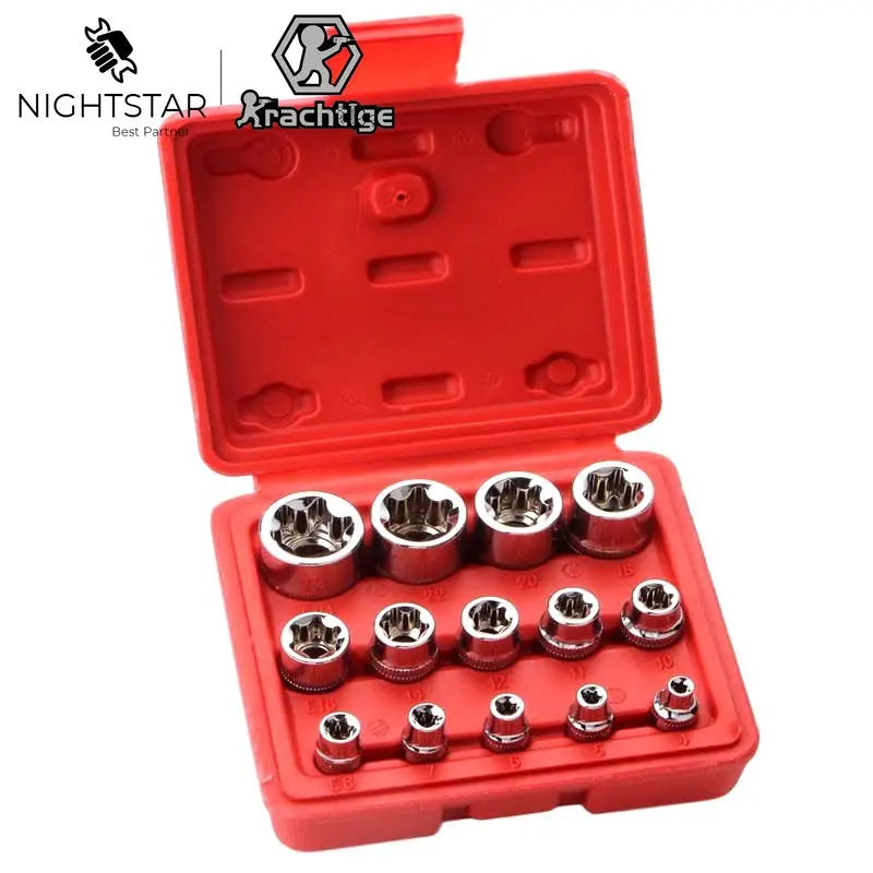 Başlıq Açar Dəsti, FORCI, UATQN14, Torx formalı, 14 parça