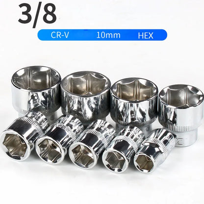 Головка, FORCI, UAQ10Q10, короткая, 6-гранная, 3/8 дюйм, 10 mm